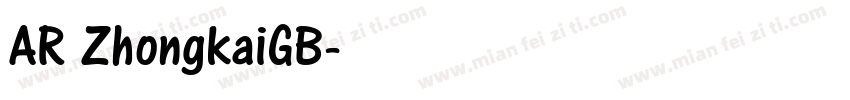 AR ZhongkaiGB字体转换